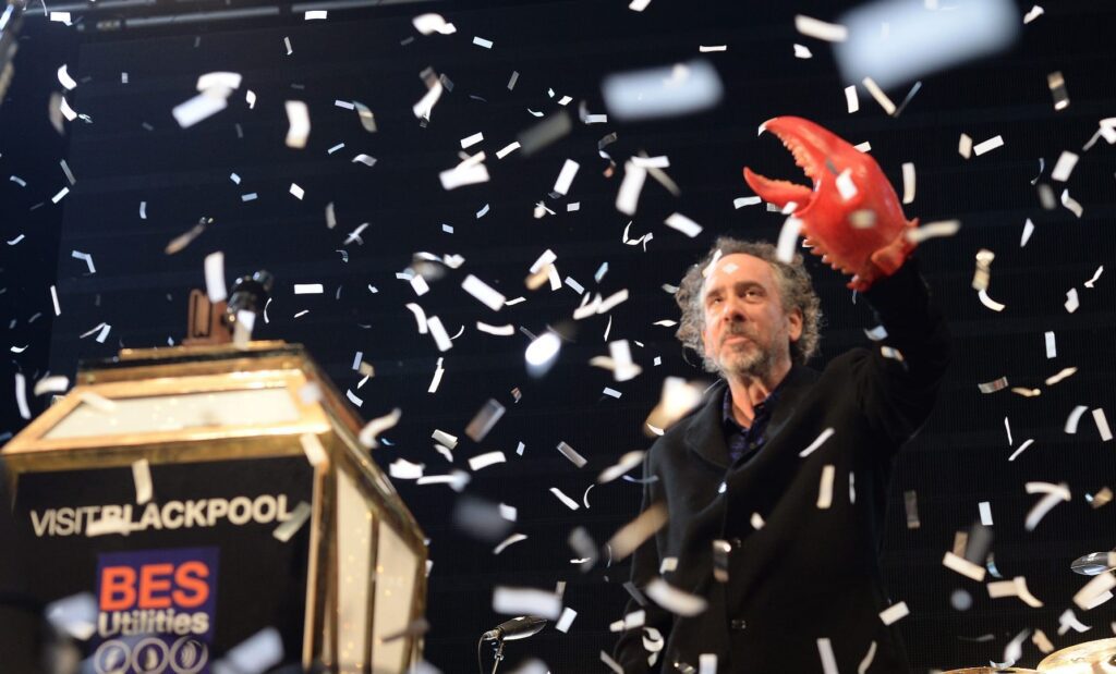 Hollywood Director Tim Burton switches on Blackpool illuminations in 2015