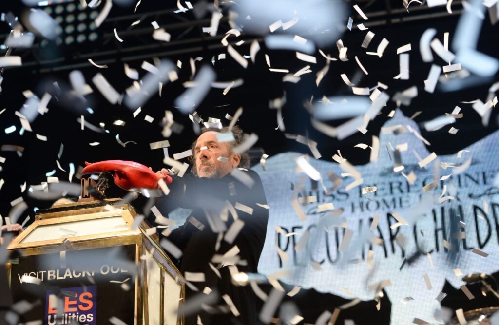 Hollywood Director Tim Burton switches on Blackpool illuminations in 2015