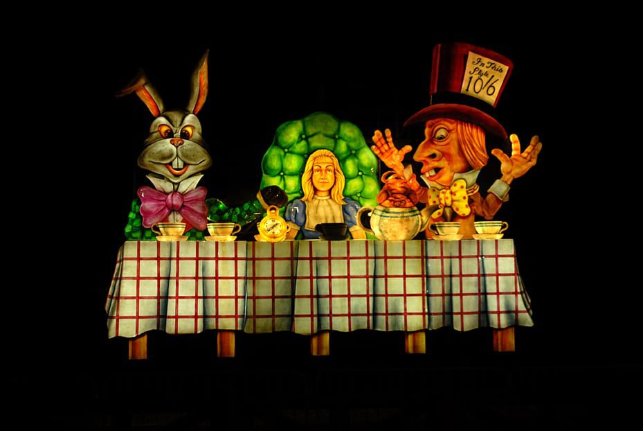 The Old Alice in Wonderland - one of the tableaux at Blackpool North Shore