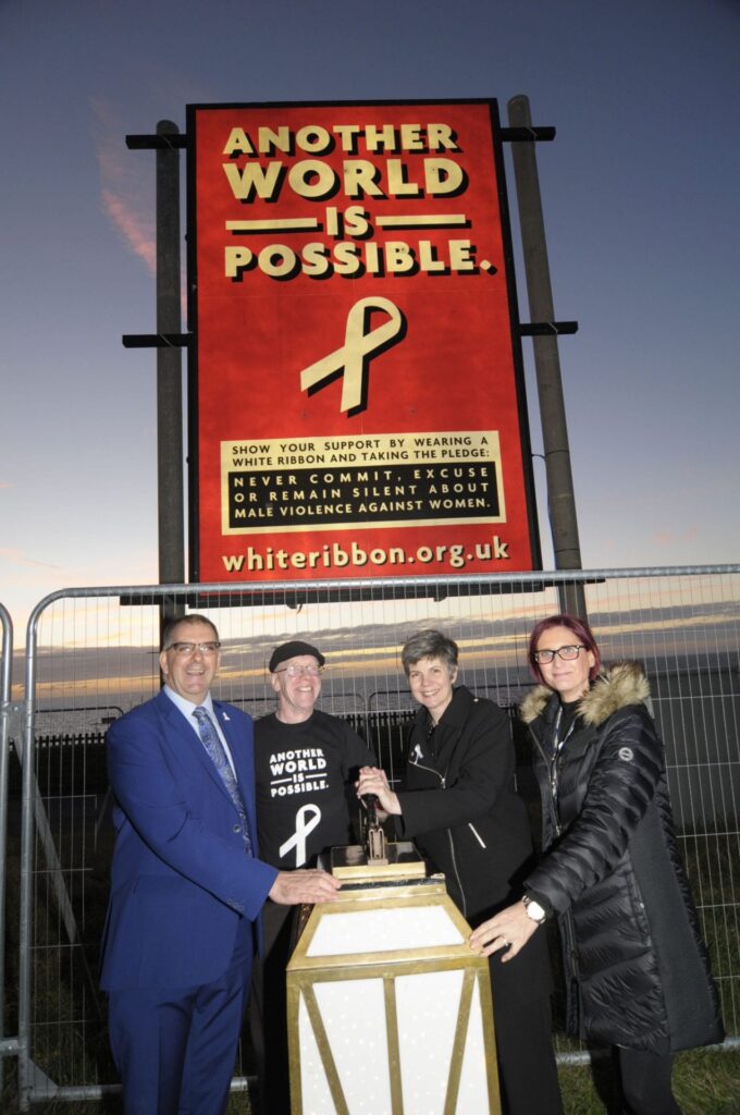 White Ribbon Illumination - one of the tableaux at Blackpool North Shore