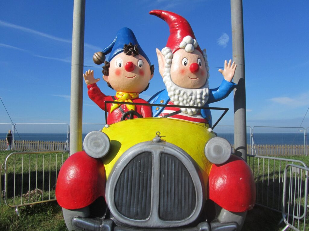 Noddy and Big Ears by daylight in the Blackpool Illuminations