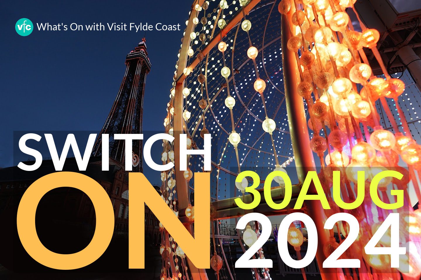 The Blackpool Illuminations 2024 Switch On is on 30 August and starts the season of events and Lights and the greatest free show on earth!
