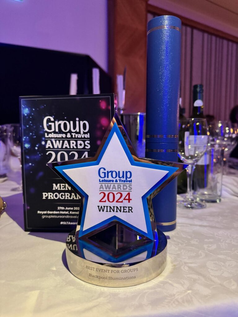 Best Awards for Blackpool Illuminations! Winners of the Group Leisure and Travel Awards